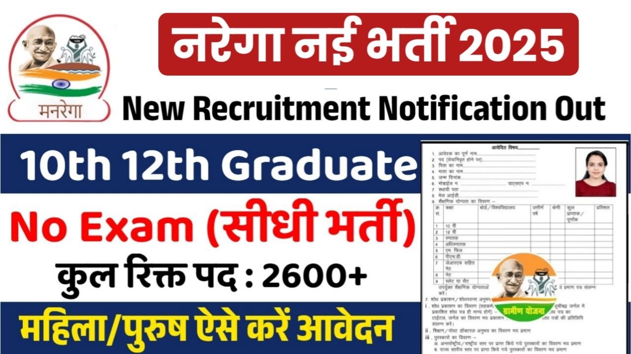 Narega Vacancy 2025 : नरेगा भर्ती का नोटिफिकेशन जारी, जाने आवेदन प्रक्रिया