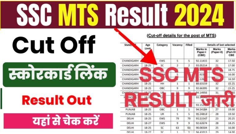 SSC MTS Result 2024 - एसएससी एमटीएस रिजल्ट हुआ जारी